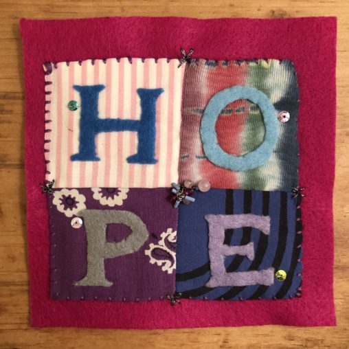image of FemEdTech quilt square 'hope'